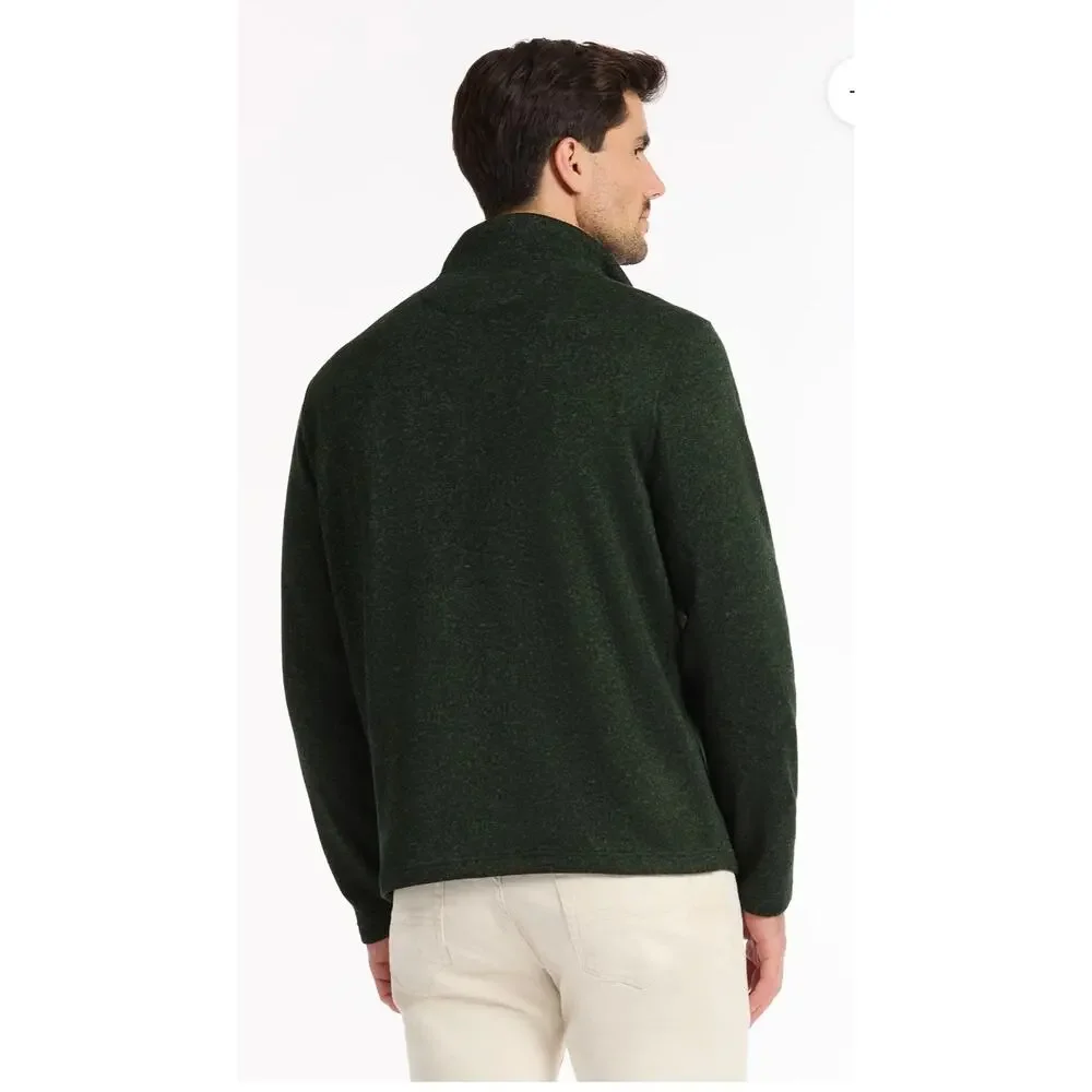 Robert Graham Kenwood Long Sleeve Quarter Zip Sweater Forest Green S